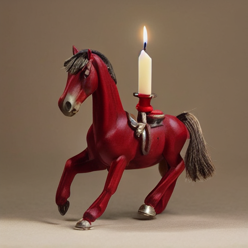 Painted Wooden Rocking Horse