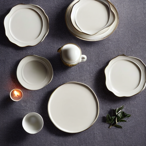 Holly-Pattern Stoneware Plates (Set of Four)