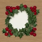 Holly-Pattern Stoneware Plates (Set of Four) thumbnail 3