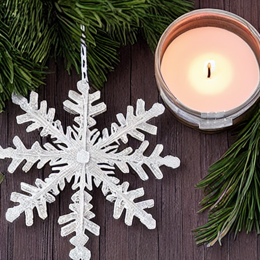 Hand-Painted Wooden Snowflake Ornaments thumbnail 5
