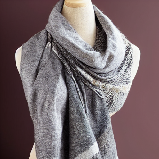 Hearth-Red Wool Shawl with Fringe thumbnail 5