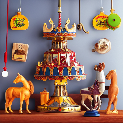 Painted Tin Carousel thumbnail 5