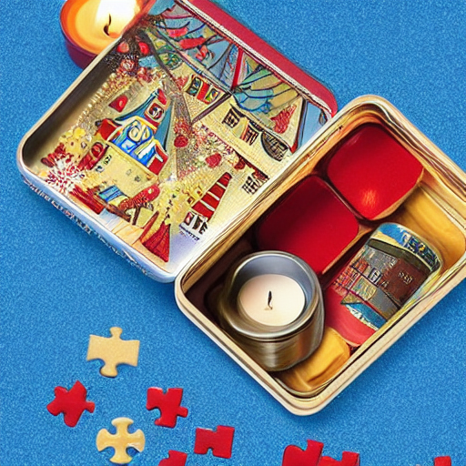 Mini Wooden Jigsaw Puzzle – Winter Village thumbnail 4