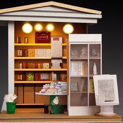 Miniature Wooden Bookshop Kit thumbnail 5