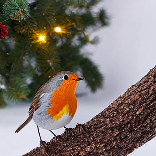 Feathered Robin Clip Ornament thumbnail 2