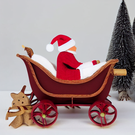 Tin Wind-Up Santa Sleigh thumbnail 5